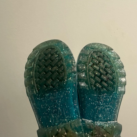 Glittery light up Pink and Blue Rain Boots - Picture 3 of 5